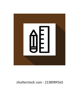  pencil ruler icon, technology icon vector illustration.