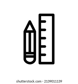  pencil ruler icon, technology icon vector illustration.