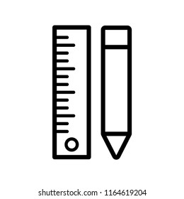 Pencil and ruler icon templates