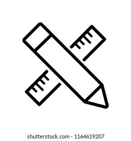 Pencil and ruler icon templates