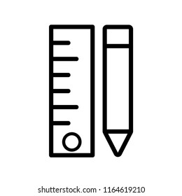 Pencil and ruler icon templates