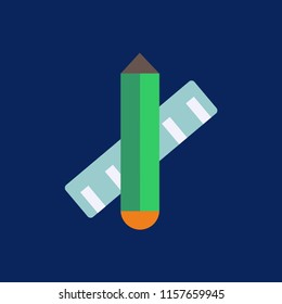 Pencil ruler icon vector