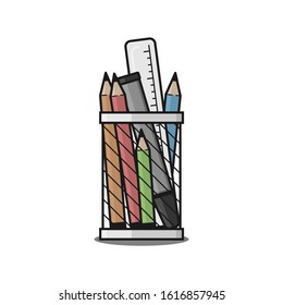 Pencil Ruler Marker case icon