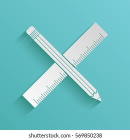 Pencil and ruler symbol