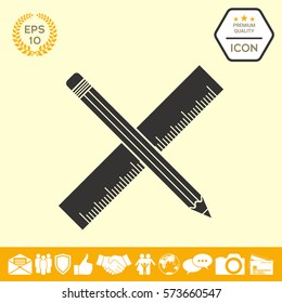 Pencil and ruler symbol