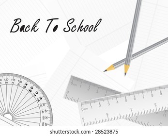 pencil and ruler vector wallpaper