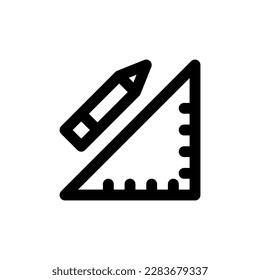 Bleistift- und Linealsymbol. Bleistift- und Lineal-Symbolvorlage für die grafische und Web-Design-Kollektion Logo Vektorgrafik.