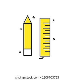 Pencil Scale icon design vector