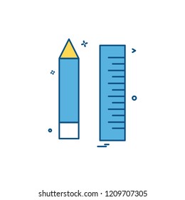 Pencil Scale icon design vector