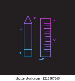 Pencil Scale icon design vector
