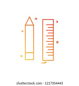 Pencil Scale icon design vector