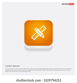 pencil scale icon Orange Abstract Web Button