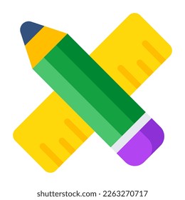 Lápiz con escala, icono de papel 
