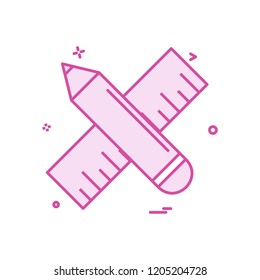 pencil scale icon vector design