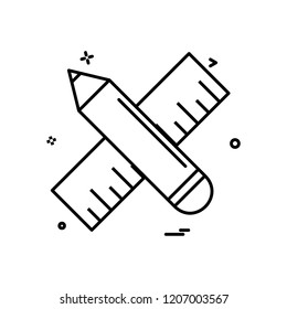 pencil scale icon vector design