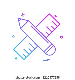 pencil scale icon vector design