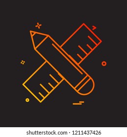 pencil scale icon vector design