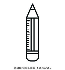 pencil school isolated icon