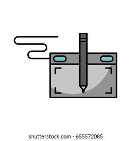 pencil school with paper isolated icon