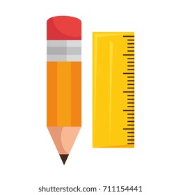 pencil school with rule