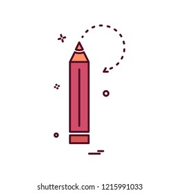 pencil school stationery icon vector design