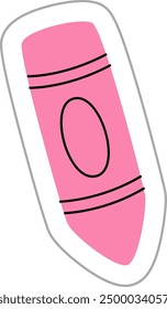 Bleistift Schule Aufkleber Vektorgrafik