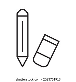 pencil school study equipment simple flat icon design