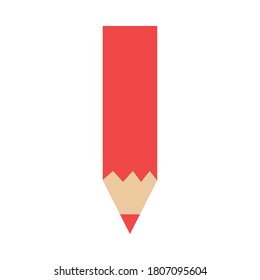 pencil school supply flat style icon vector illustration design