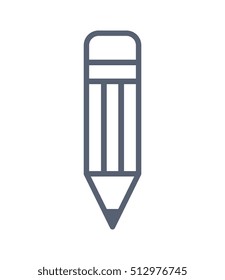 pencil school supply isolated icon