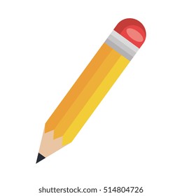 pencil school supply isolated icon