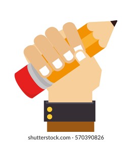 pencil school supply isolated icon