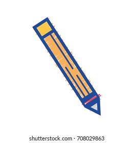 pencil school tool object to education
