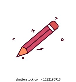pencil school vector icon design