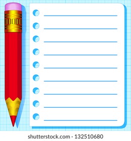 Pencil and scratch paper for various design