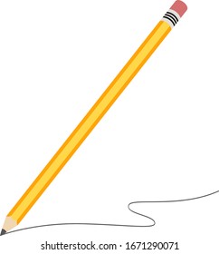 Pencil scratching on white background
