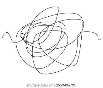 pencil scribble lies isolated on white