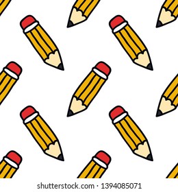 pencil seamless doodle pattern vector illustration