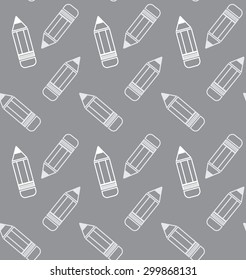 pencil seamless pattern, kid and education idea. Endless texture can be used for wallpaper, pattern fills, web page background,surface textures,tile, greeting card, scrapbook, backdrop