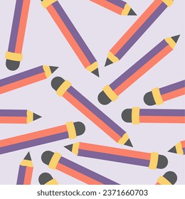 Pencil seamless pattern. Suitable for backgrounds, wallpapers, fabrics, textiles, wrapping papers, printed materials, and many more.