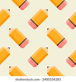 pencil seamless pattern vector illustration. Vector kids pattern , Back to school . Design for fashion , fabric, textile, wallpaper, cover , wrapping and all prints