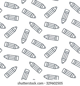 Pencil seamless pattern. Vector illustration