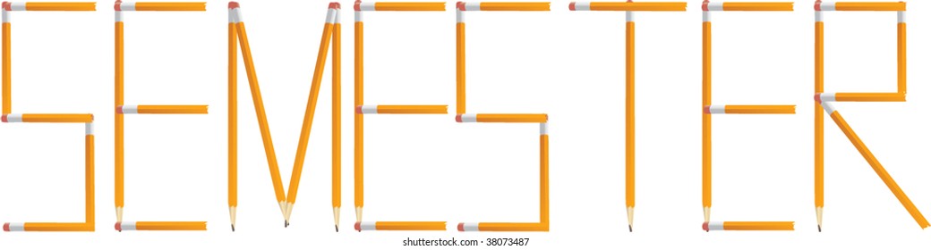 Pencil Semester Vector