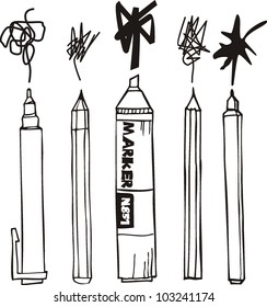 pencil set icon