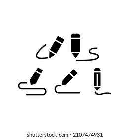 Stift-Symbol einzeln auf weißem Hintergrund