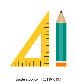 Pencil and Set Square