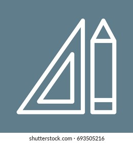 Pencil and Set Square
