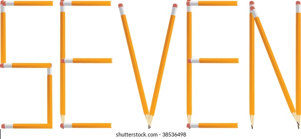 Pencil Seven Vector