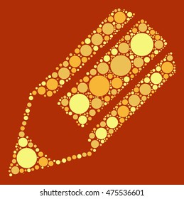 pencil shape vector design by color point