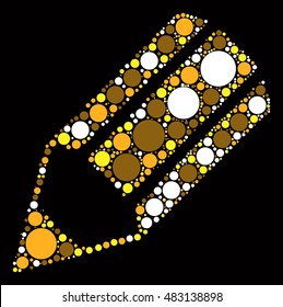 pencil shape vector design by color point