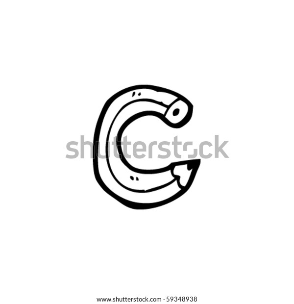 Pencil Shaped Drawing Letter C Stock Vector (Royalty Free) 59348938 ...